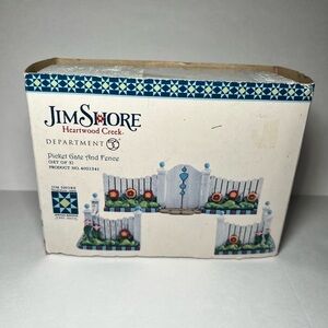 Jim Shore Heartwood Creek Dept 56 Picket Gate and Fence Set NIB